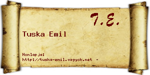 Tuska Emil névjegykártya