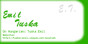 emil tuska business card